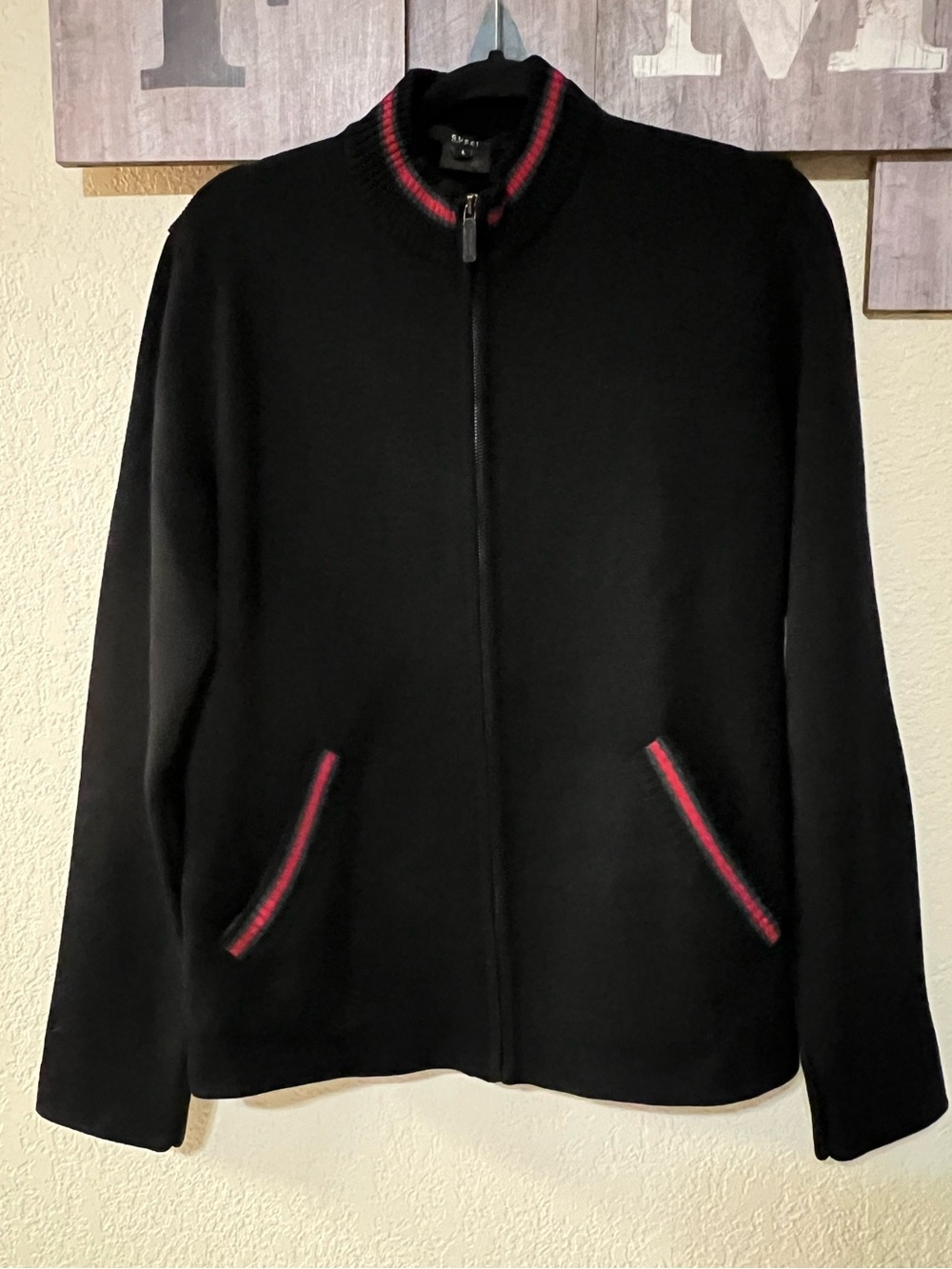 Gucci Wool/Silk Blend Bomber Jacket, size L